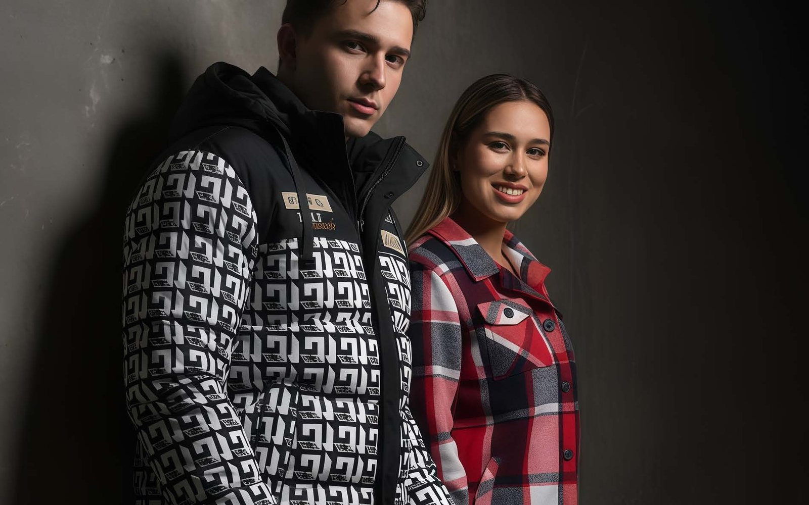 Pareja con casacas de la coleccion de liquidacion